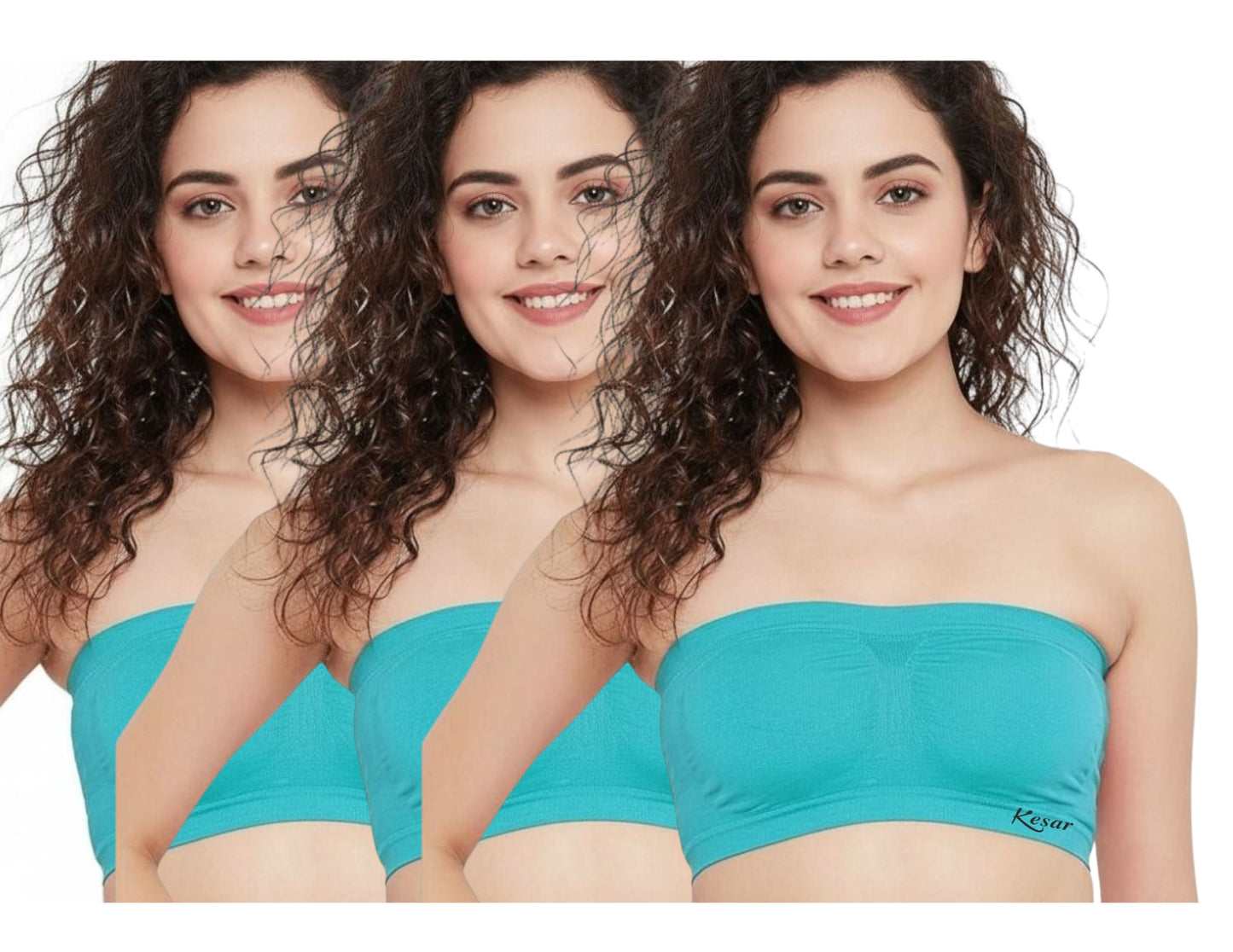 Kesar lingeries tube bra for women pack of 3