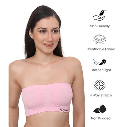 Kesar lingeries tube bra for women pack of 3