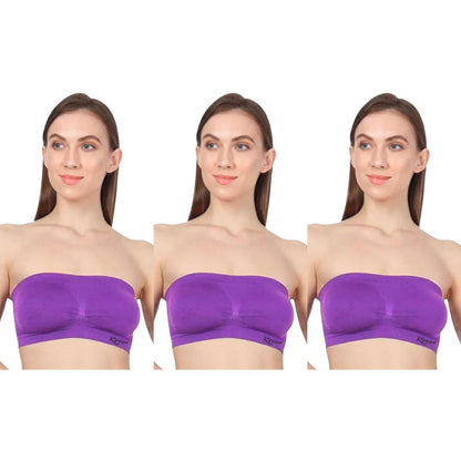Kesar lingeries tube bra for women pack of 3